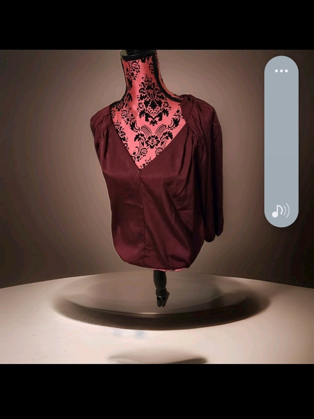 LOFT Deep Plum V-Neck Short Sleeve Blouse XL NWT